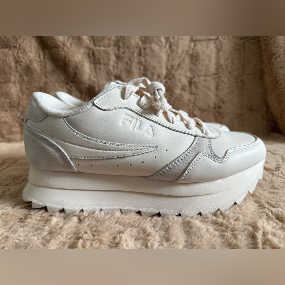 Fila Orbit Zero Platform Leather White Sneakers